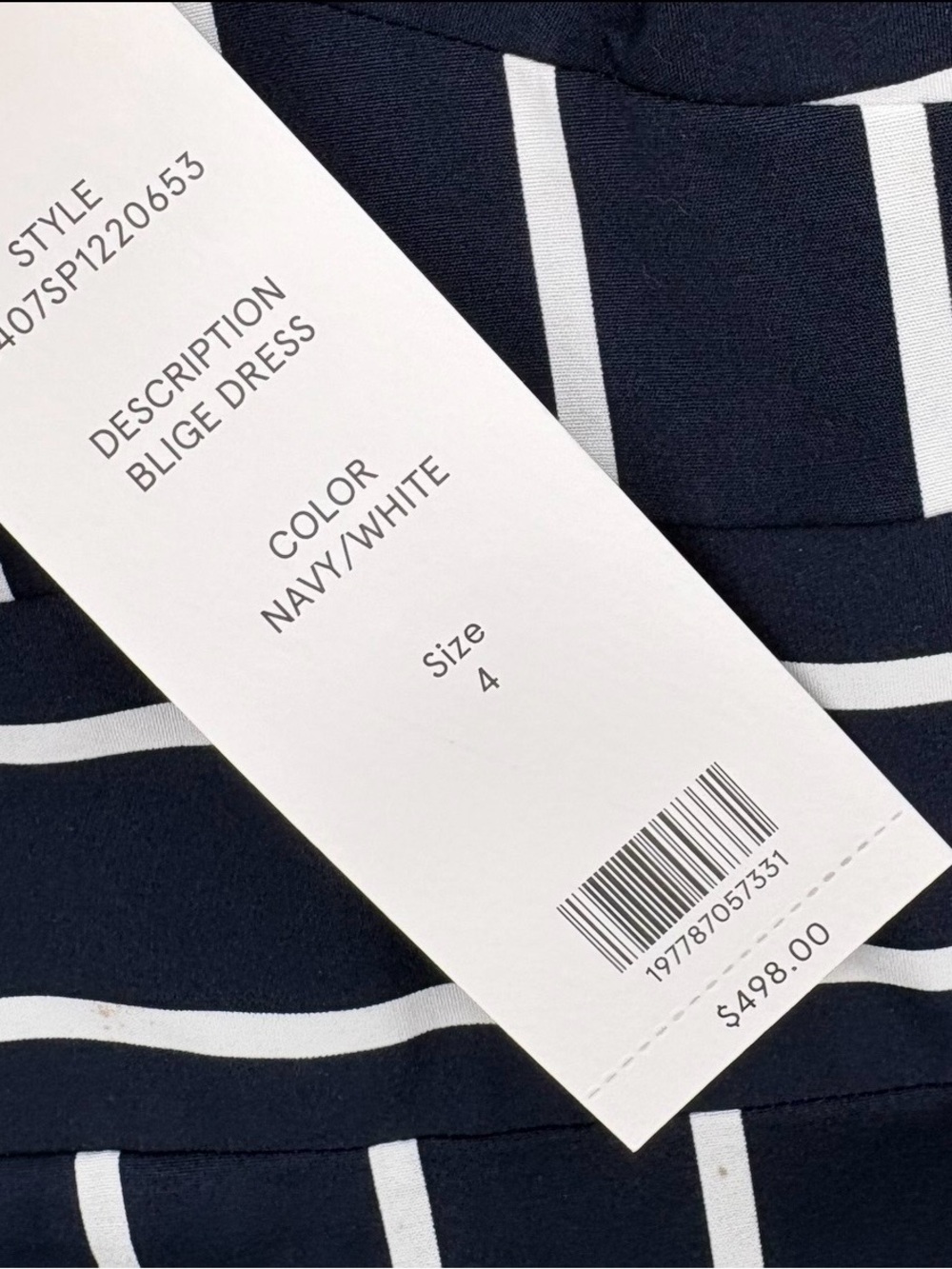 VERONICA BEARD Blige Striped Midi Dress in Blue White Women’s Size 4 NWT - Picture 7 of 11